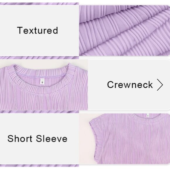 NWT Molerani Short Sleeve Textured Blouse XL - Picture 5 of 10